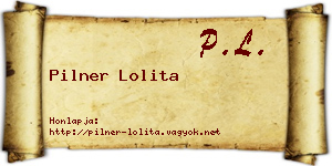 Pilner Lolita névjegykártya